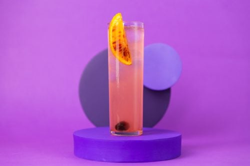 Blood Orange Collins Cocktail Drink