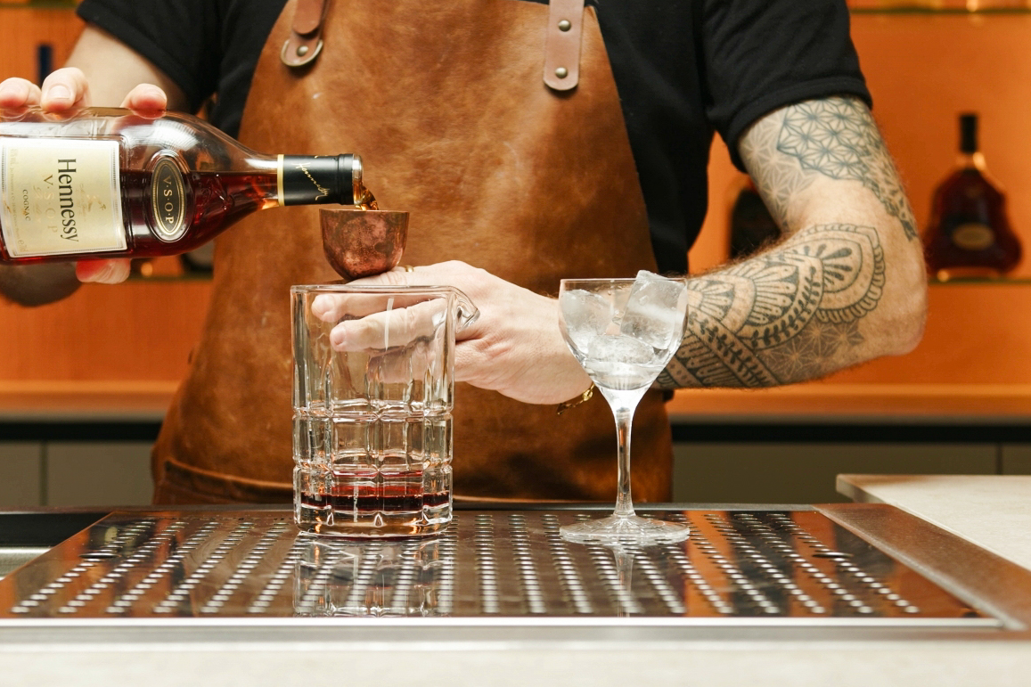 <p>Finish by adding two ounces of Brandy to the mixture.</p>
