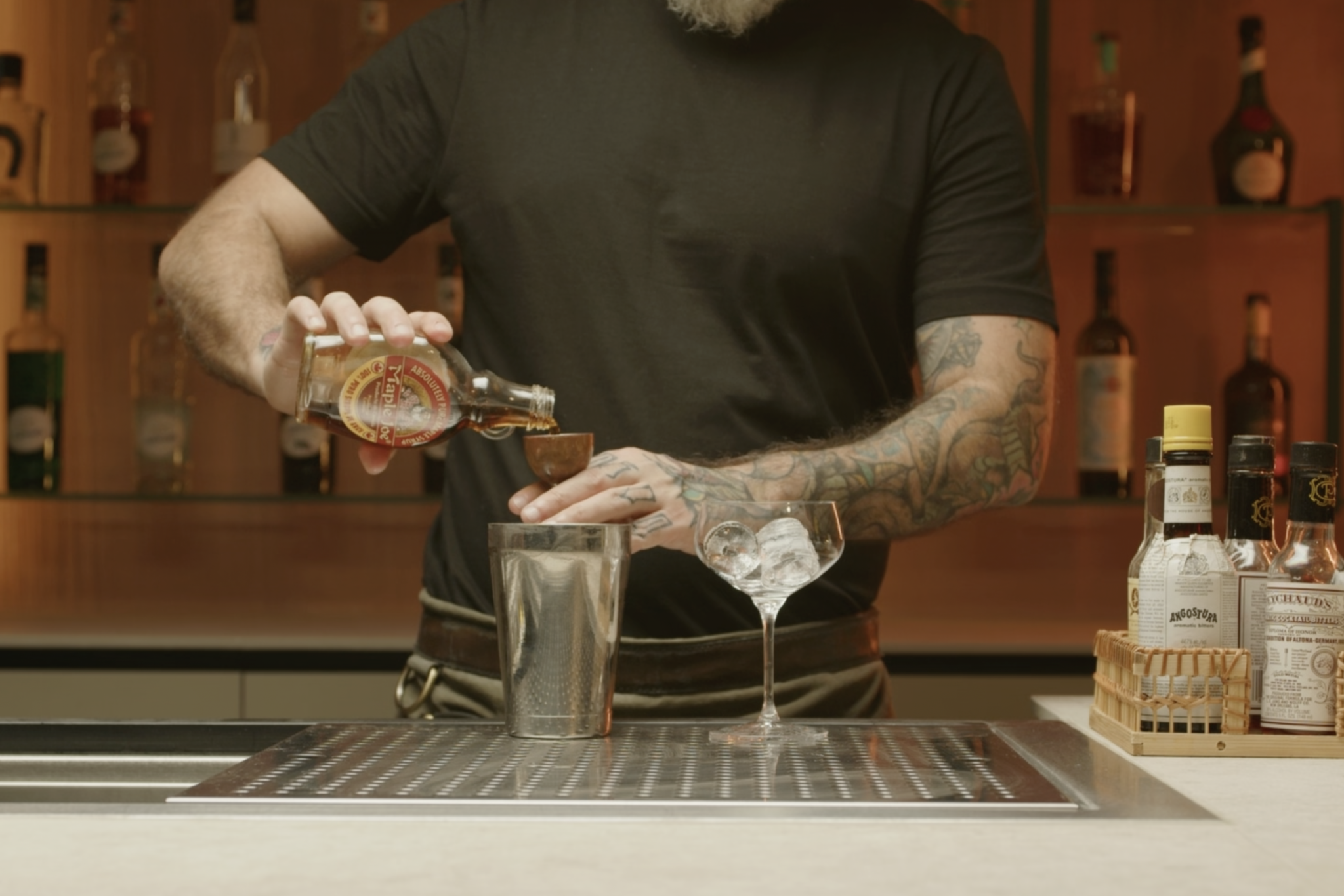 <p>Add ½ oz of maple syrup to the mix.</p>