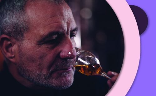 Man drinking Filu E Ferru out of a glass