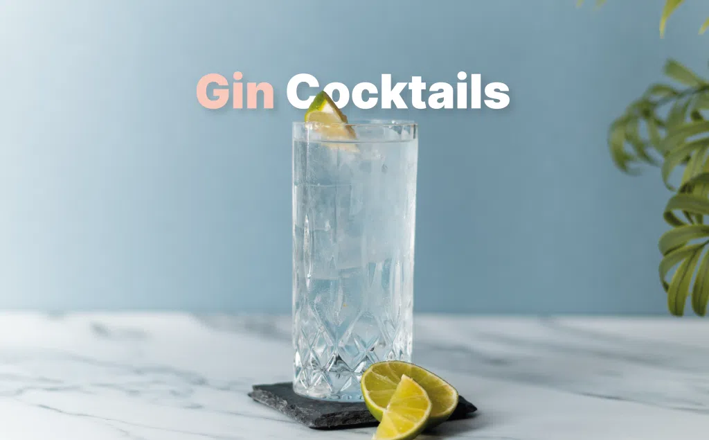 Gin cocktail with limes
