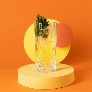 Peach Highball Cocktail Drink