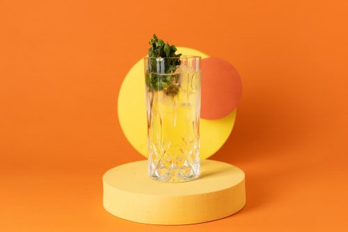 Peach Highball Cocktail Drink