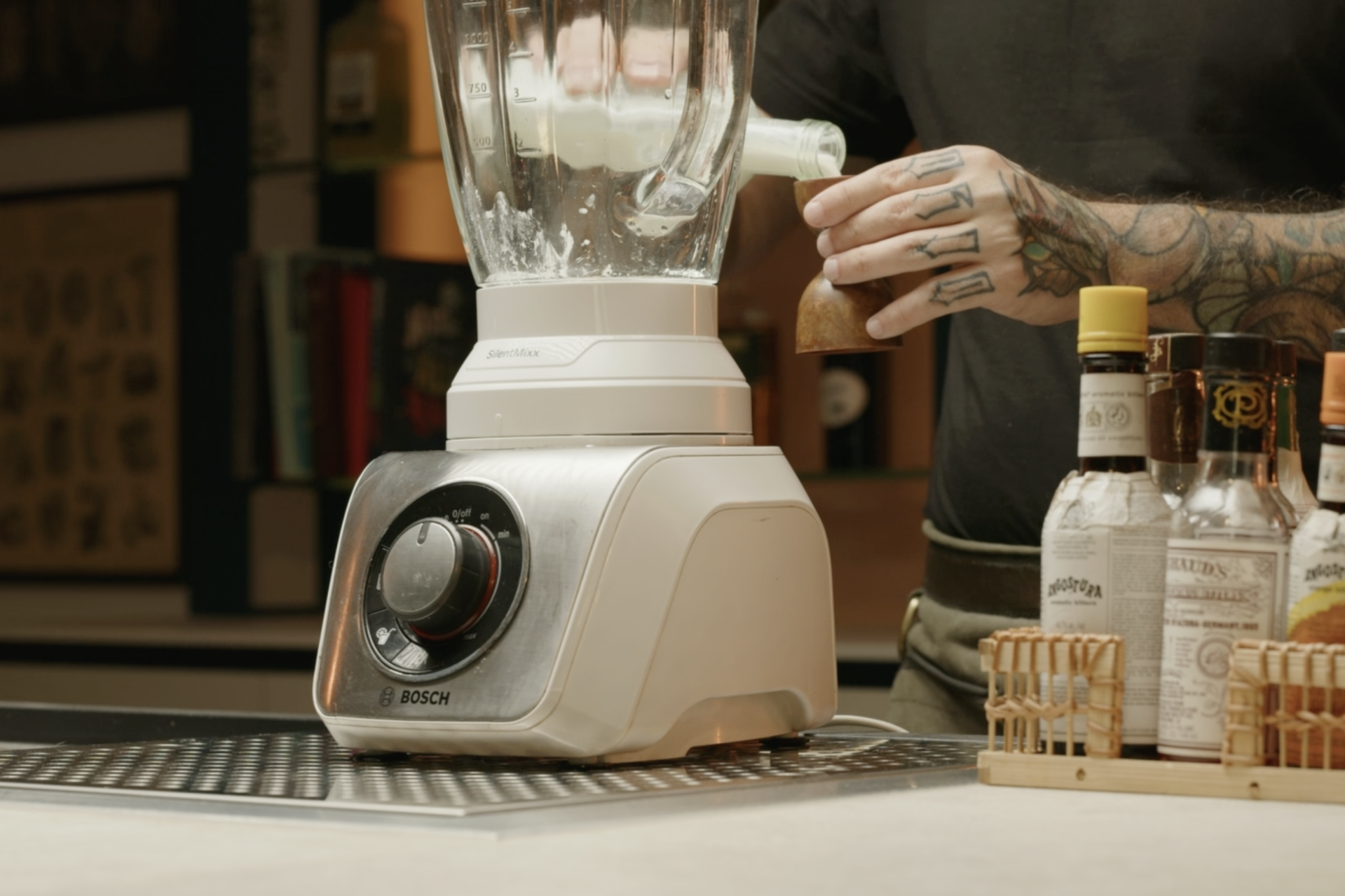 <p>Measure and add 1 oz of coconut cream.</p>