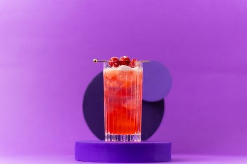 Raspberry Collins Cocktail Drink
