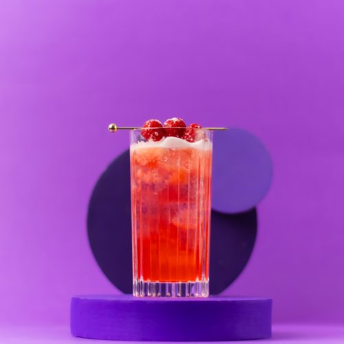 Raspberry Collins Cocktail Drink
