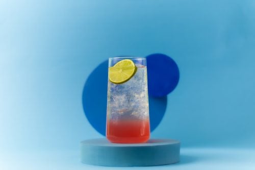 Sparkling Cranberry Vodka Punch Cocktail Drink