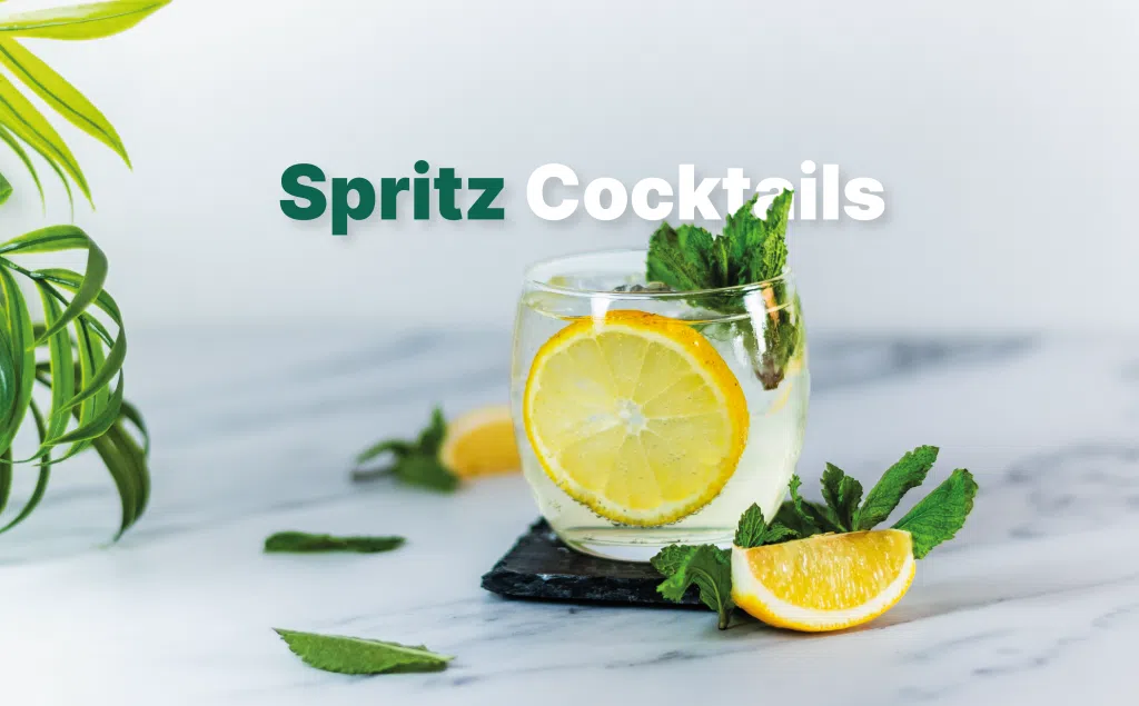 Spritz Cocktails with lemons