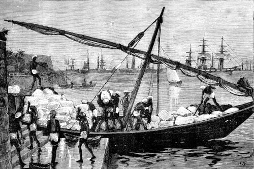 ice arriving on island